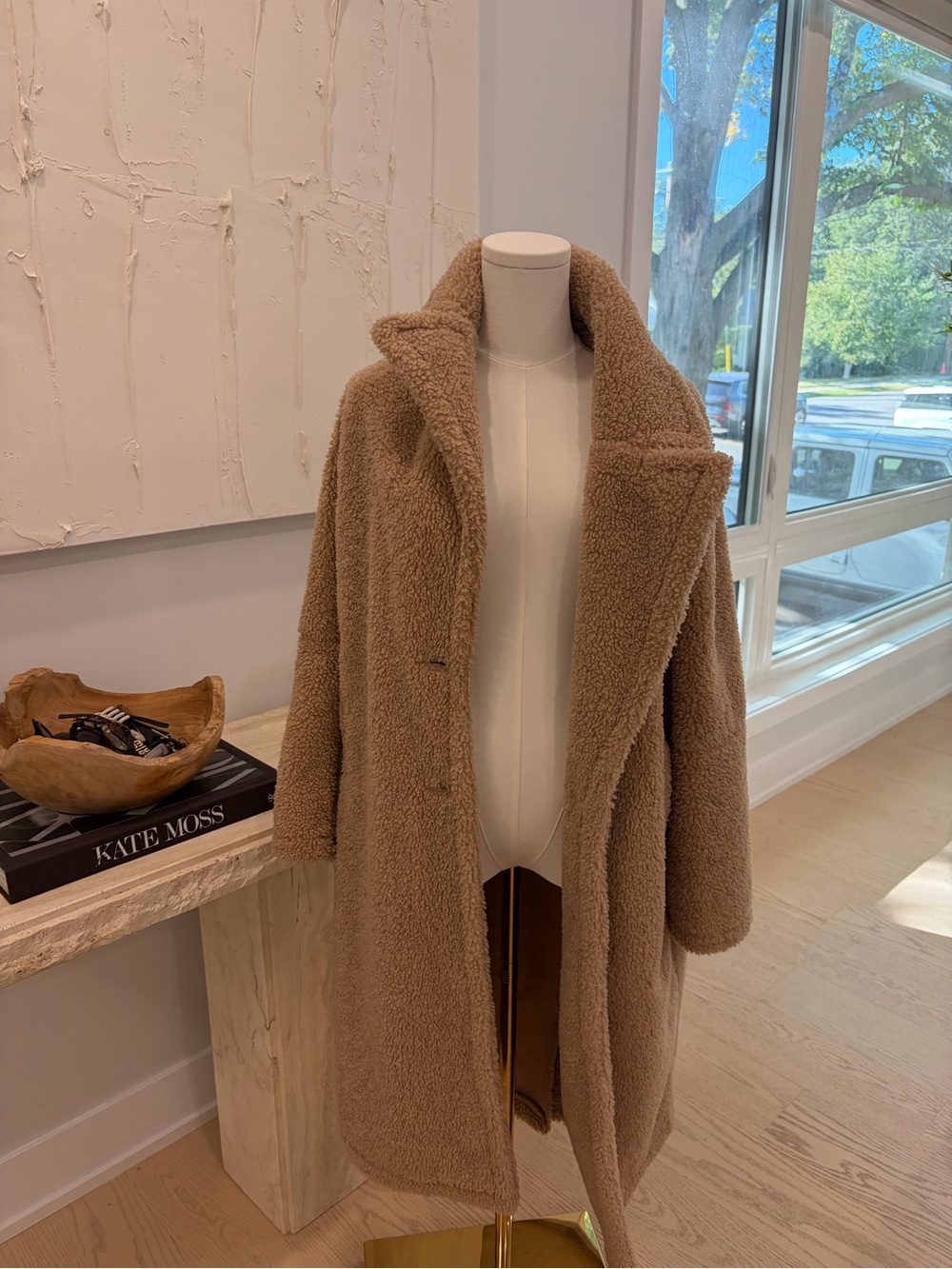 Zara Camel Teddy Faux-Sherpa Coat